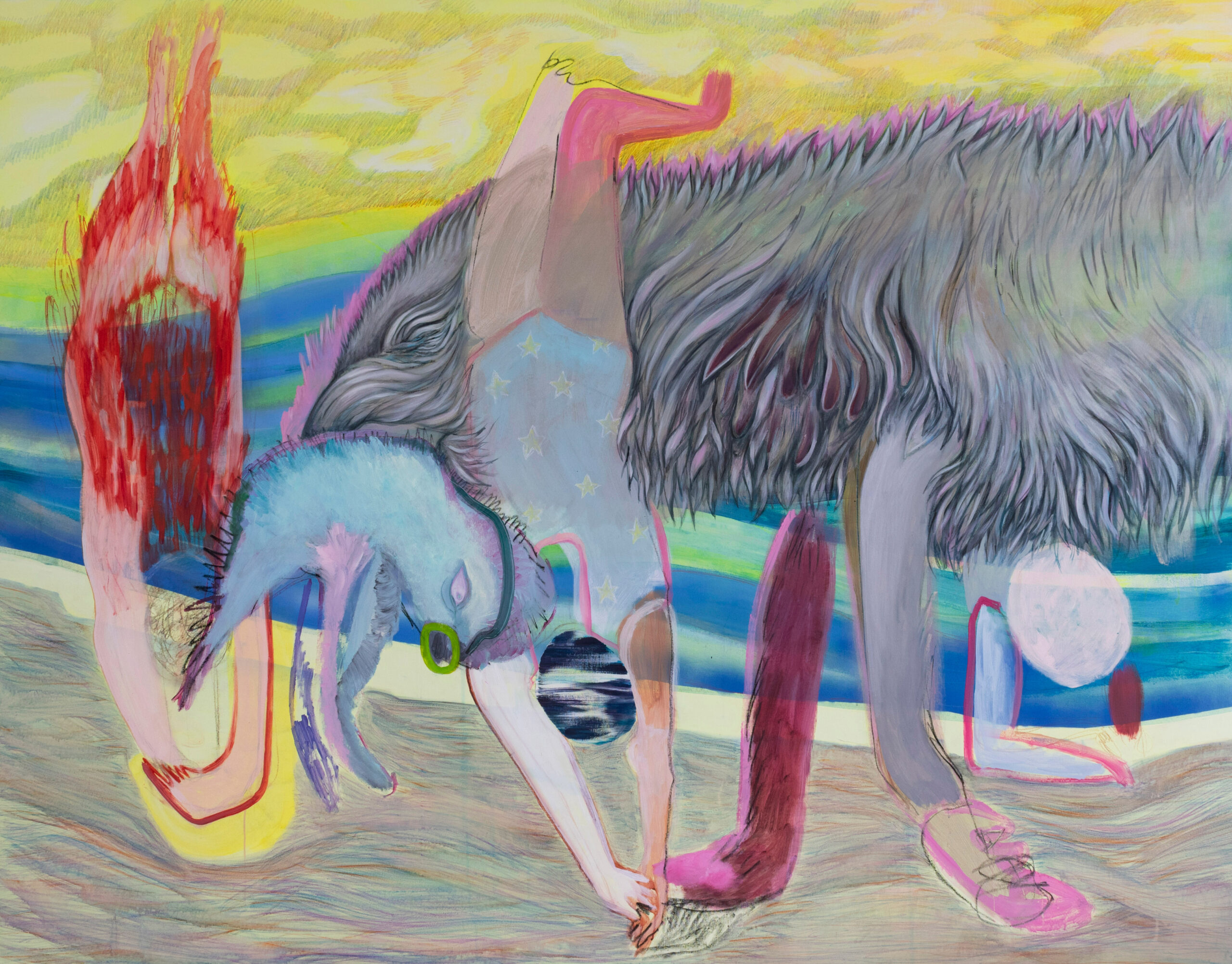 Przepływający Rytm celu istnienia, 170 x 220 cm, mixed media on cotton canvas, 2023_Easy-Resize.com